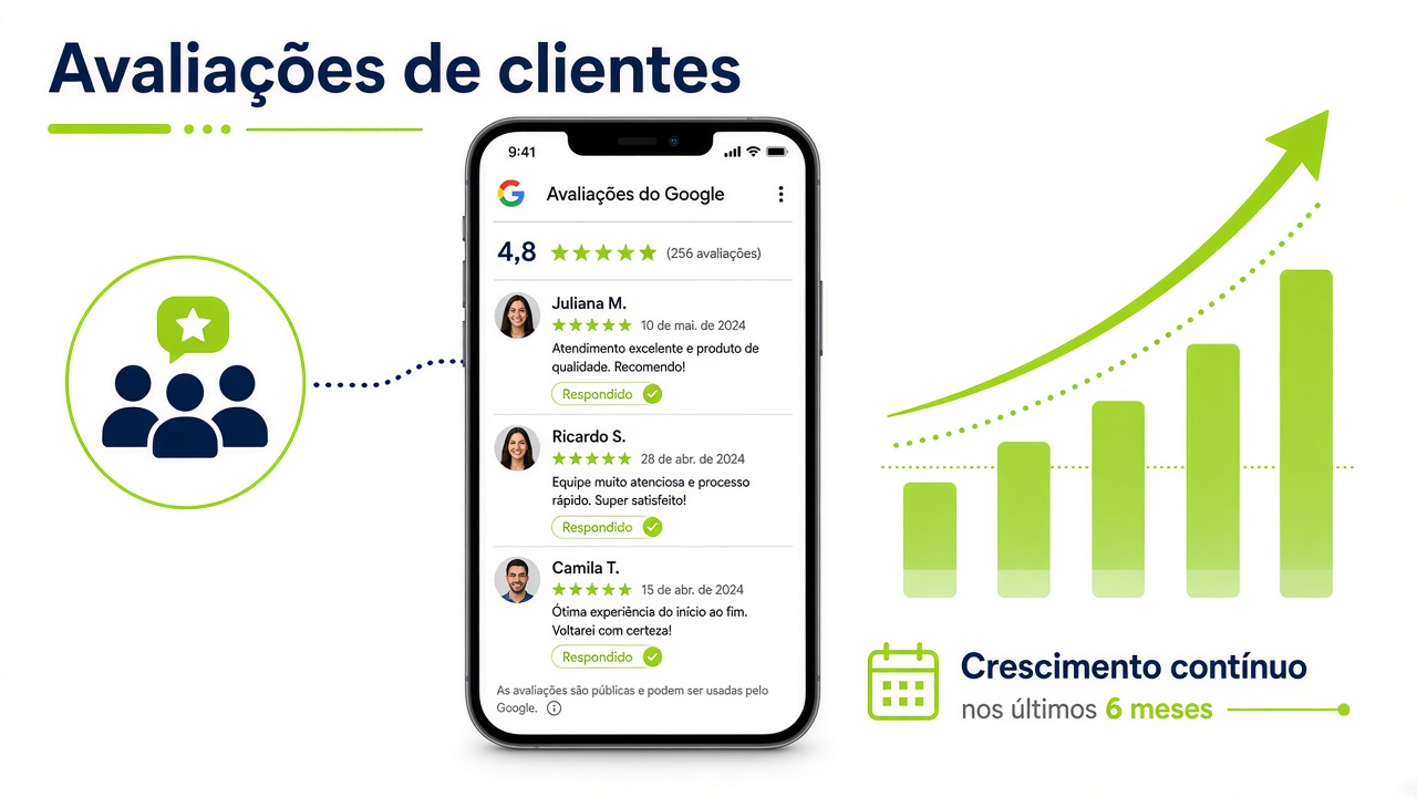 2. Avaliações de clientes em dia