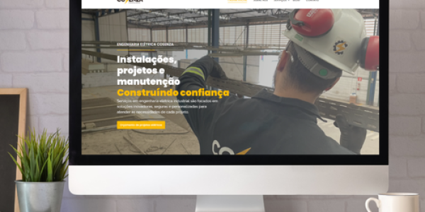 Site para a Cosenza Engenharia, especializada em projetos e instalações elétricas.