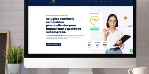 Site para a Virtual Compliance Contabilidade, especializada em contabilidade e gestão tributária.