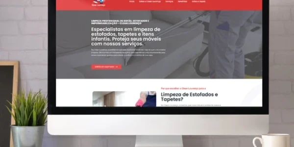 Site para a Dr. Clean Lourenço, especializada em serviços de limpeza residencial e comercial.